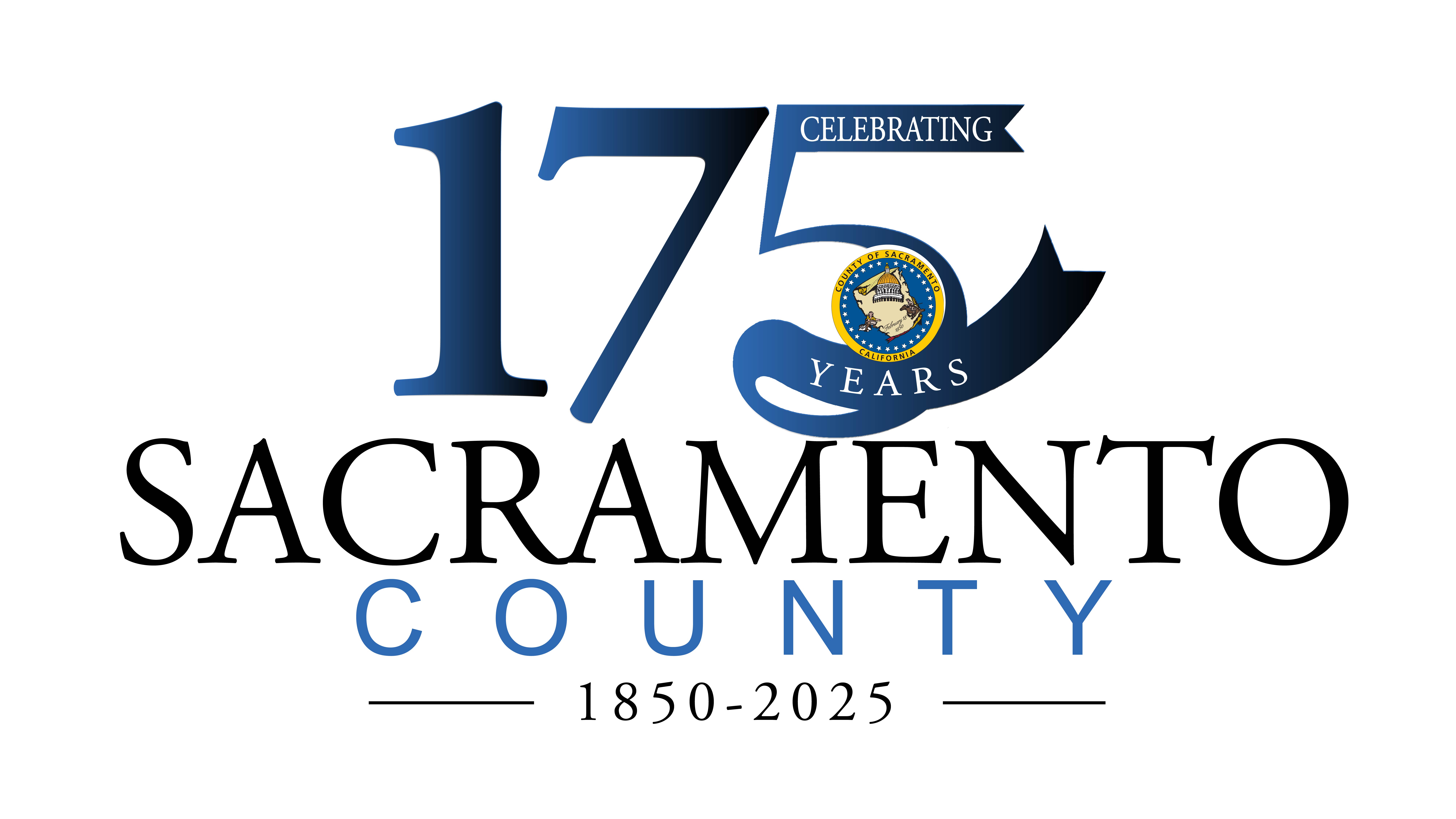 Sacramento County - Celebrating 175 Year Anniversary Logo