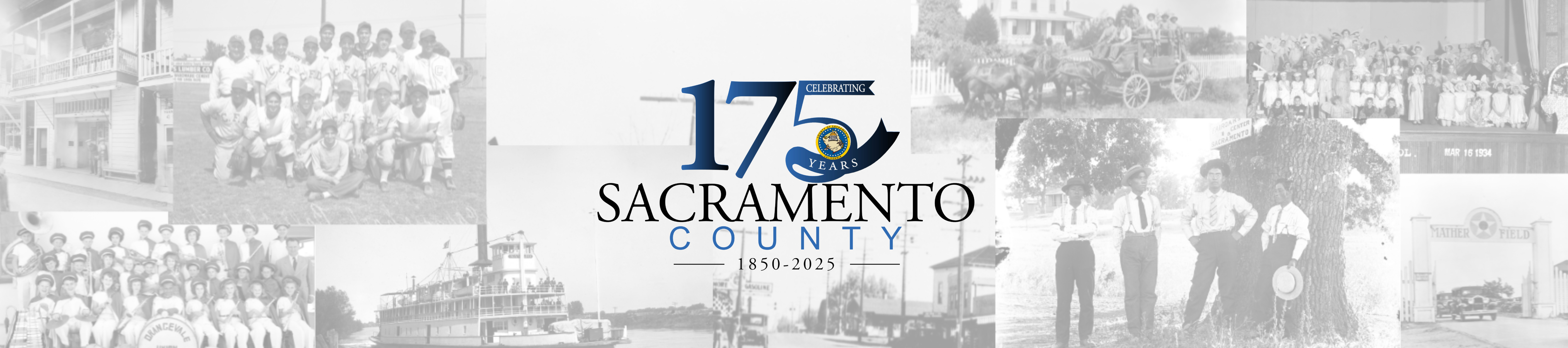 collage of historic images from sacramento